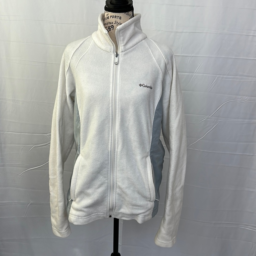 Columbia Fleece Jacket size XL white and gray